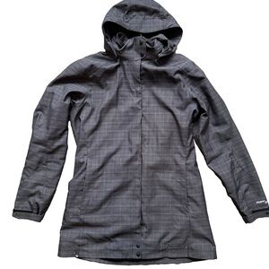 Women's Hooded Ski Jacket in Dark Grey Size M Winter Cozy Athletic Outdoors